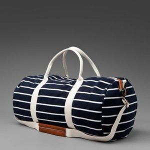 RARE Brandy Melville Striped Canvas Duffel Bag
